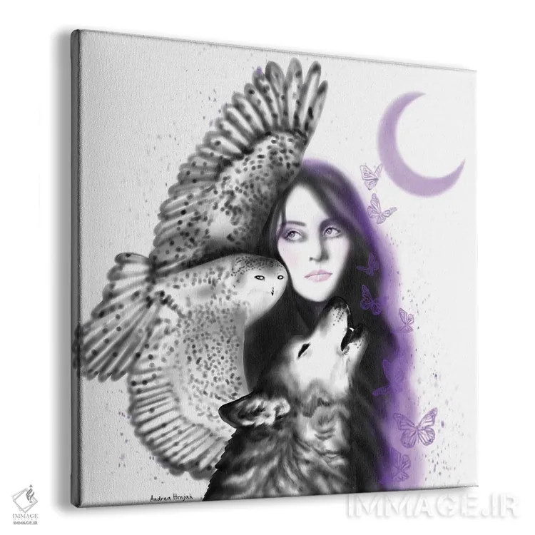 تابلو رویای ماه اثر آندریا هرنیاک - نمای پرسپکتیو محصول