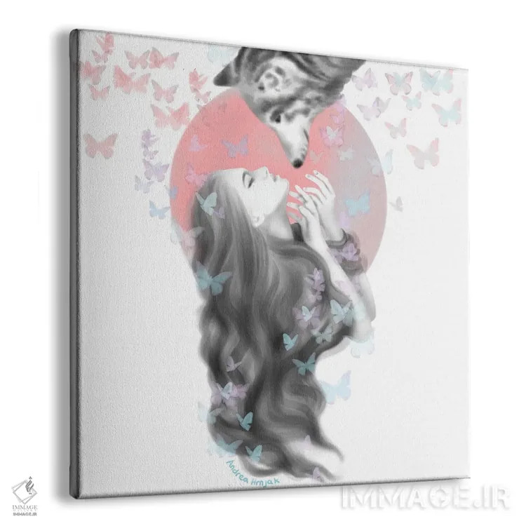 تابلو پروانههای جادویی اثر آندریا هرنیاک - نمای پرسپکتیو محصول