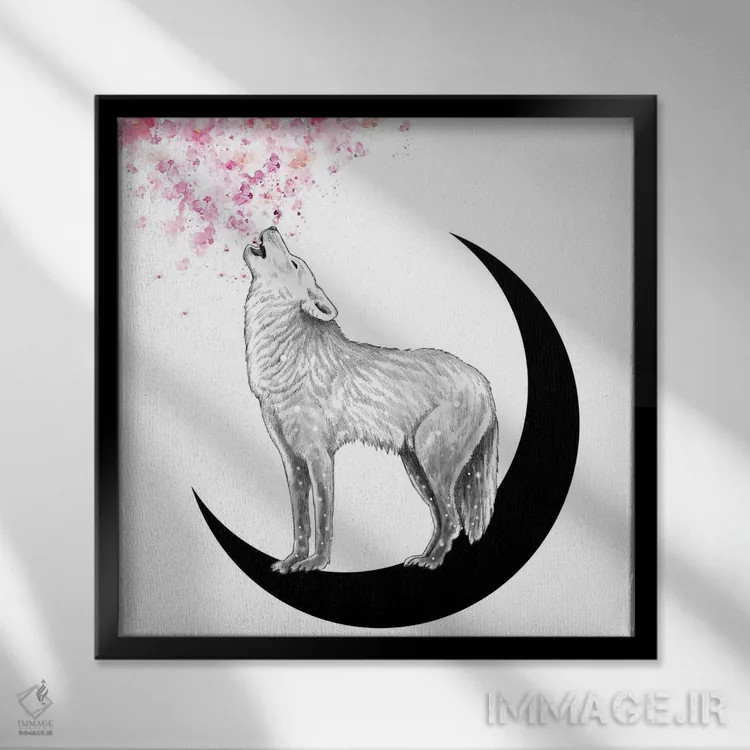 تابلو تنها شکوفه بزن اثر آندریا هرنیاک - نمای قابدار مشکی