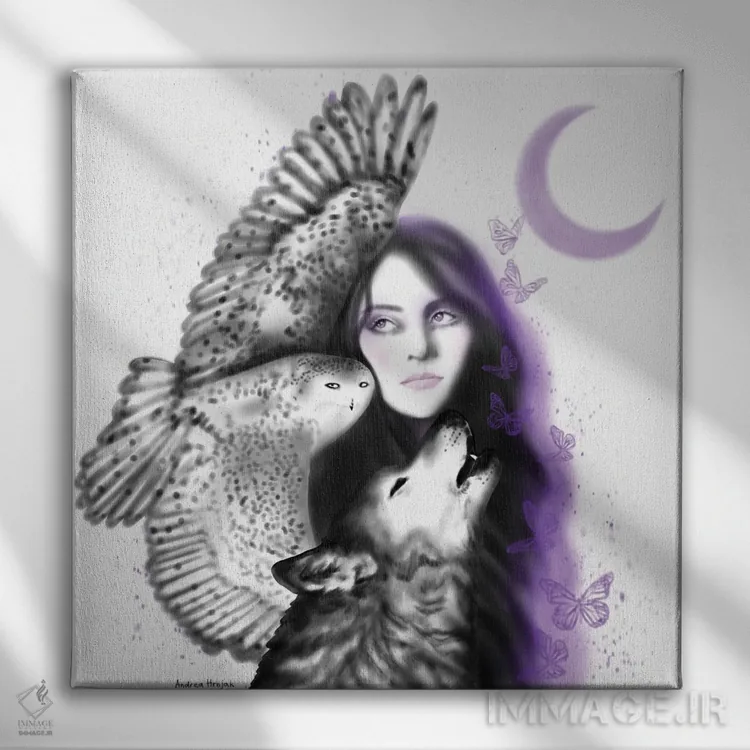 تابلو رویای ماه اثر آندریا هرنیاک - نمای روبهرو روی دیوار