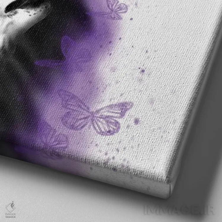 تابلو رویای ماه اثر آندریا هرنیاک - نمای نزدیک بافت بوم