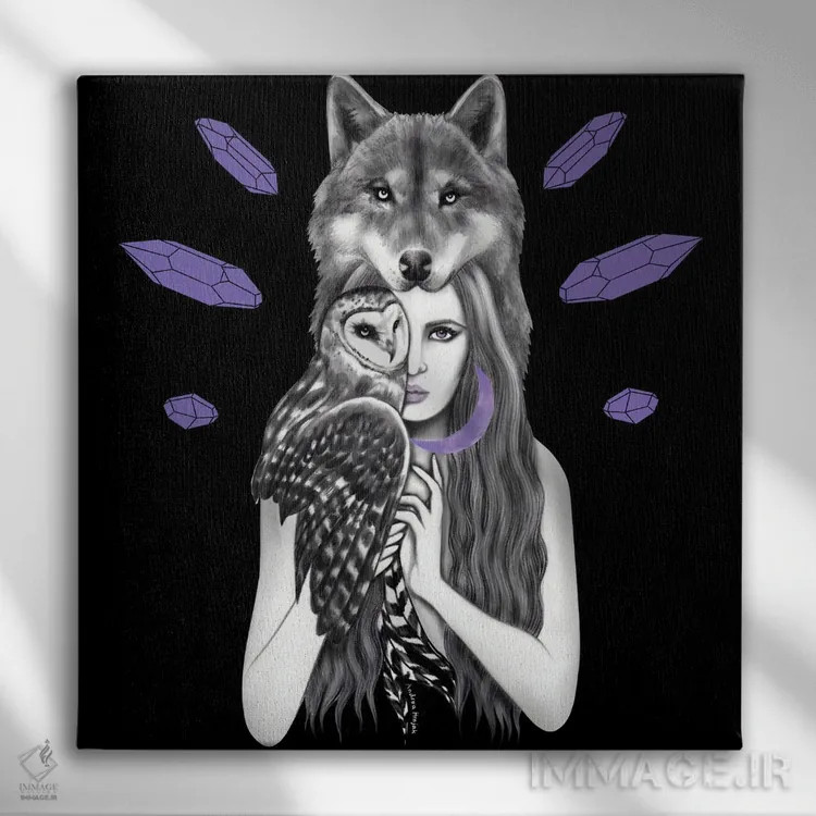 تابلو درون وحشی (روح آزاد) اثر آندریا هرنیاک - نمای روبهرو روی دیوار