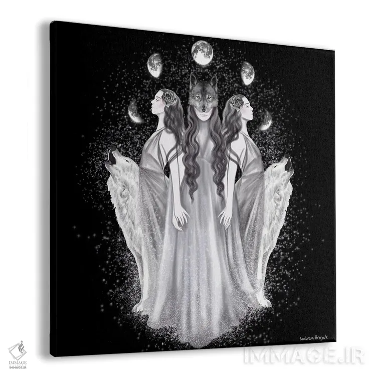 تابلو الهه ماه اثر آندریا هرنیاک - نمای پرسپکتیو محصول