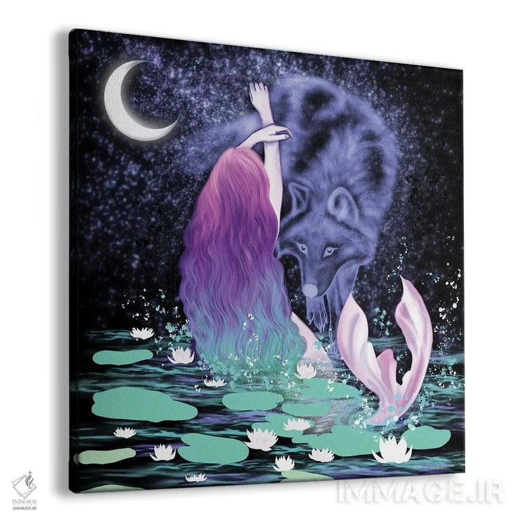 تابلو آواز پری دریایی اثر آندریا هرنیاک - نمای پرسپکتیو محصول