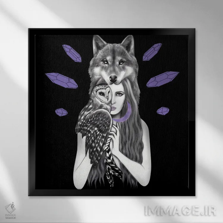 تابلو درون وحشی (روح آزاد) اثر آندریا هرنیاک - نمای قابدار مشکی