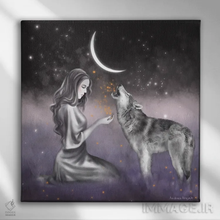 تابلو جادوی کرم شبتاب اثر آندریا هرنیاک - نمای روبهرو روی دیوار