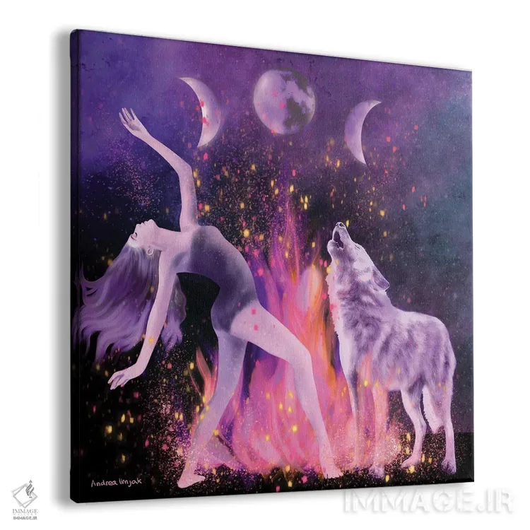 تابلو در میان شعلهها اثر آندریا هرنیاک - نمای پرسپکتیو محصول