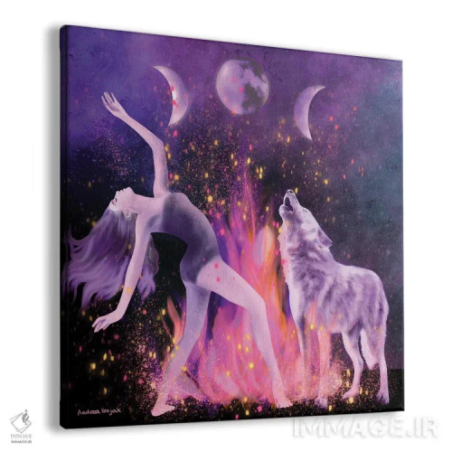 تابلو در میان شعلهها اثر آندریا هرنیاک - نمای پرسپکتیو محصول