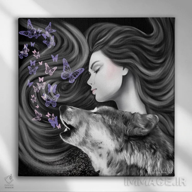 تابلو در رویاها اثر آندریا هرنیاک - نمای روبهرو روی دیوار