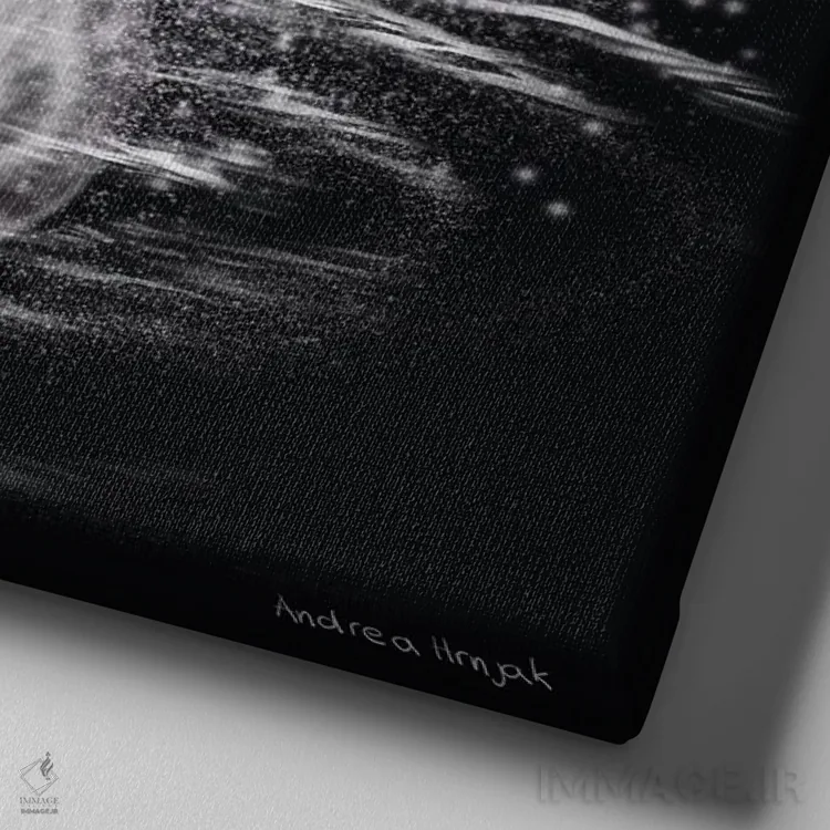 تابلو انعکاس اثر آندریا هرنیاک - نمای نزدیک بافت بوم