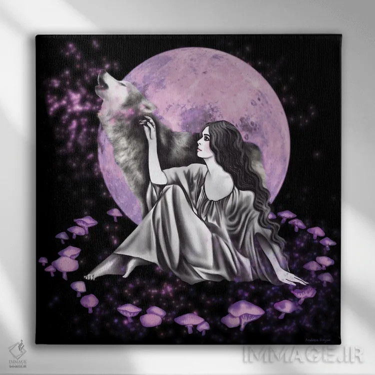 تابلو دایرهٔ جادویی اثر آندریا هرنیاک - نمای روبهرو روی دیوار