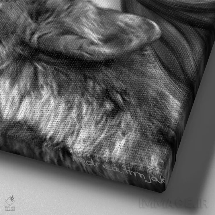 تابلو در رویاها اثر آندریا هرنیاک - نمای نزدیک بافت بوم