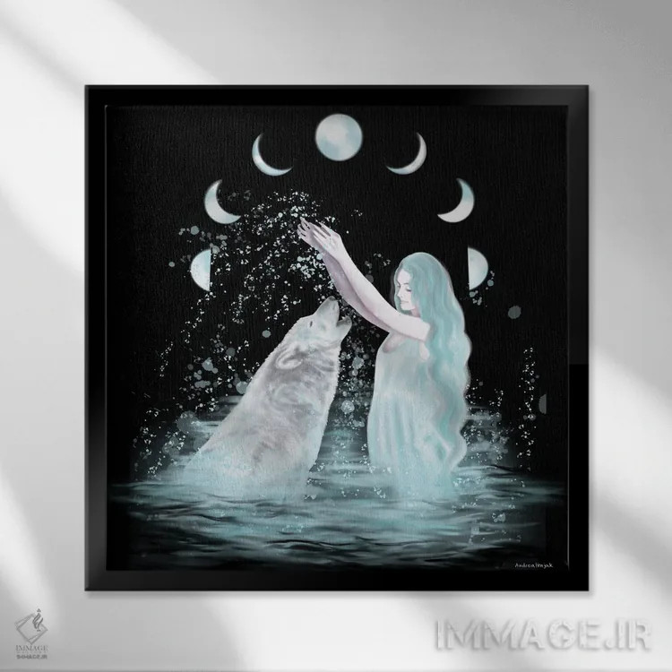 تابلو رود اسرارآمیز اثر آندریا هرنیاک - نمای قابدار مشکی