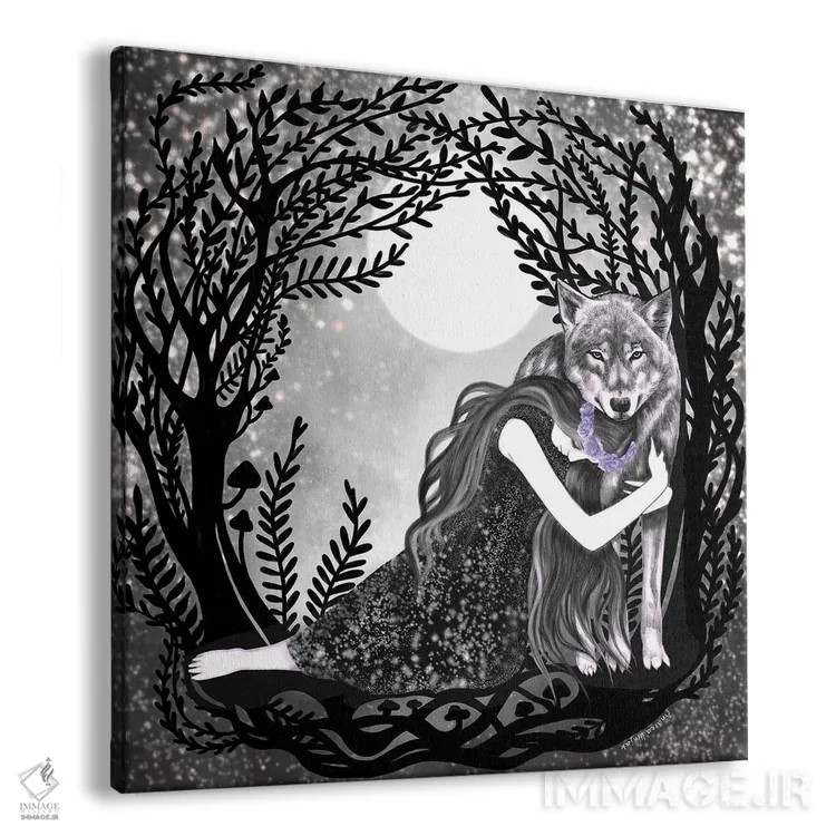 تابلو روح دوقلو اثر آندریا هرنیاک - نمای پرسپکتیو محصول