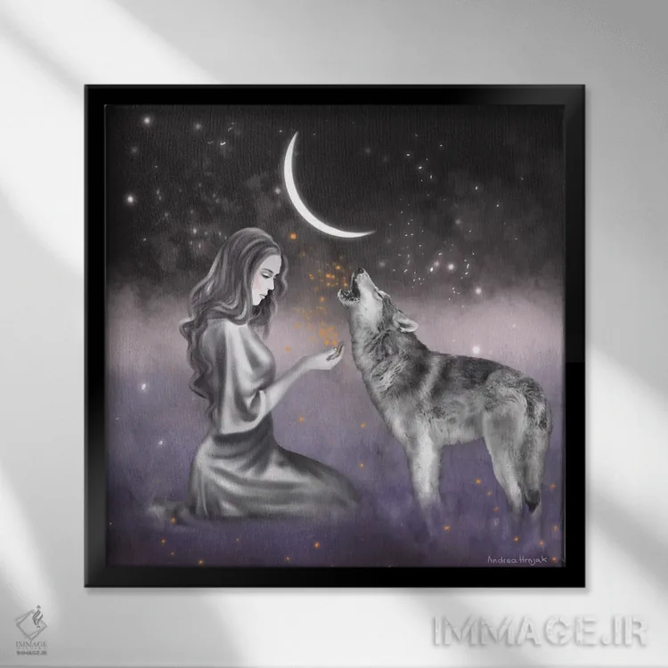 تابلو جادوی کرم شبتاب اثر آندریا هرنیاک - نمای قابدار مشکی