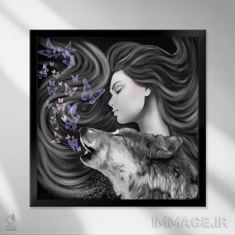 تابلو در رویاها اثر آندریا هرنیاک - نمای قابدار مشکی