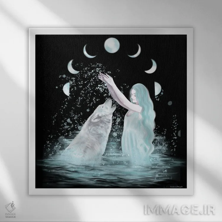 تابلو رود اسرارآمیز اثر آندریا هرنیاک - نمای قابدار سفید