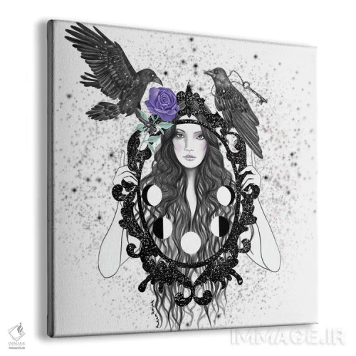 تابلو پرندگان سیاه اثر آندریا هرنیاک - نمای پرسپکتیو محصول