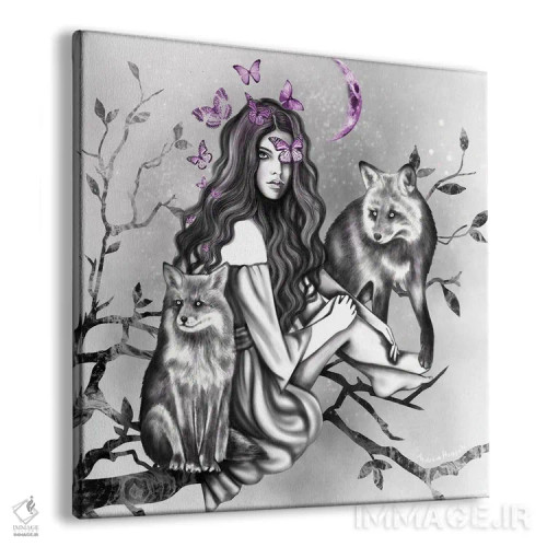 تابلو روباههای جادویی اثر آندریا هرنیاک - نمای پرسپکتیو محصول