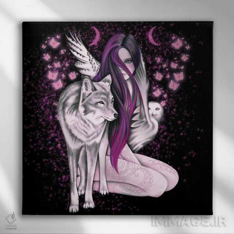 تابلو شبهای اسرارآمیز اثر آندریا هرنیاک - نمای روبهرو روی دیوار