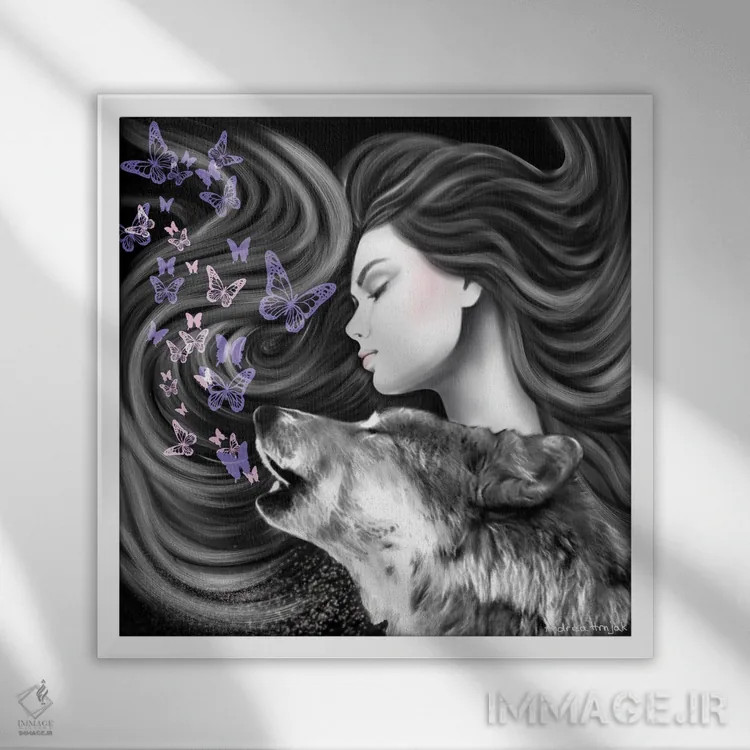 تابلو در رویاها اثر آندریا هرنیاک - نمای قابدار سفید