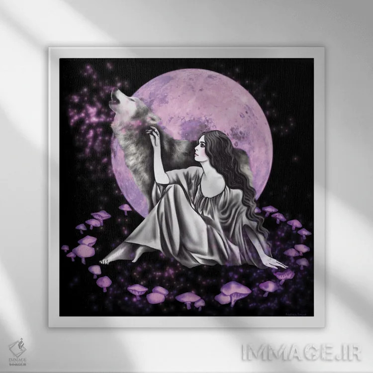 تابلو دایرهٔ جادویی اثر آندریا هرنیاک - نمای قابدار سفید