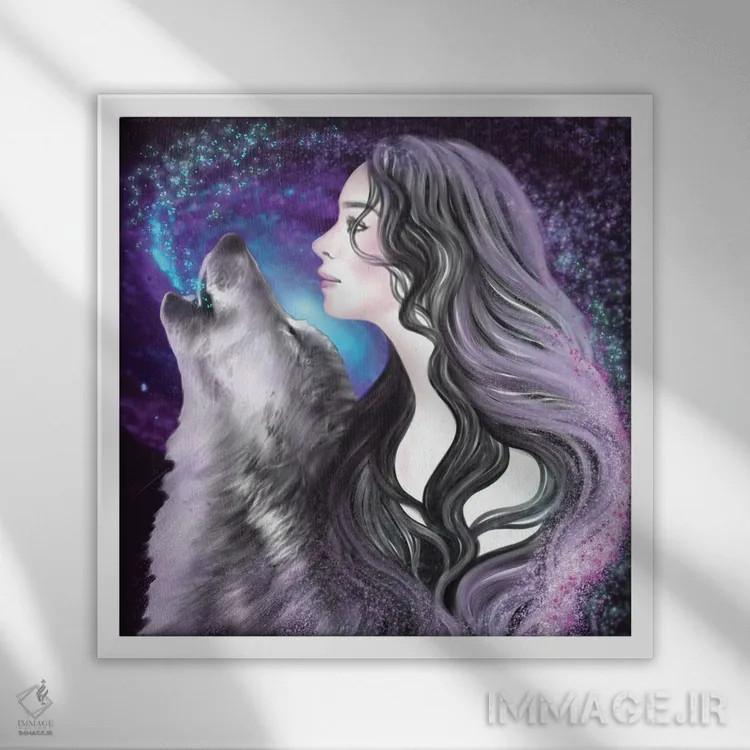 تابلو نگهبان ستارگان اثر آندریا هرنیاک - نمای قابدار سفید