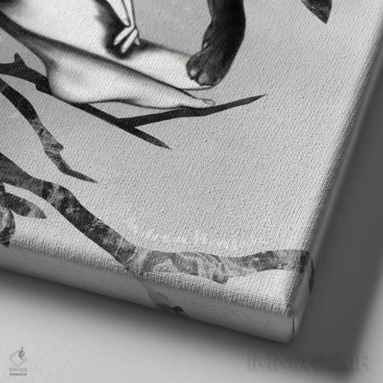 تابلو روباههای جادویی اثر آندریا هرنیاک - نمای نزدیک بافت بوم