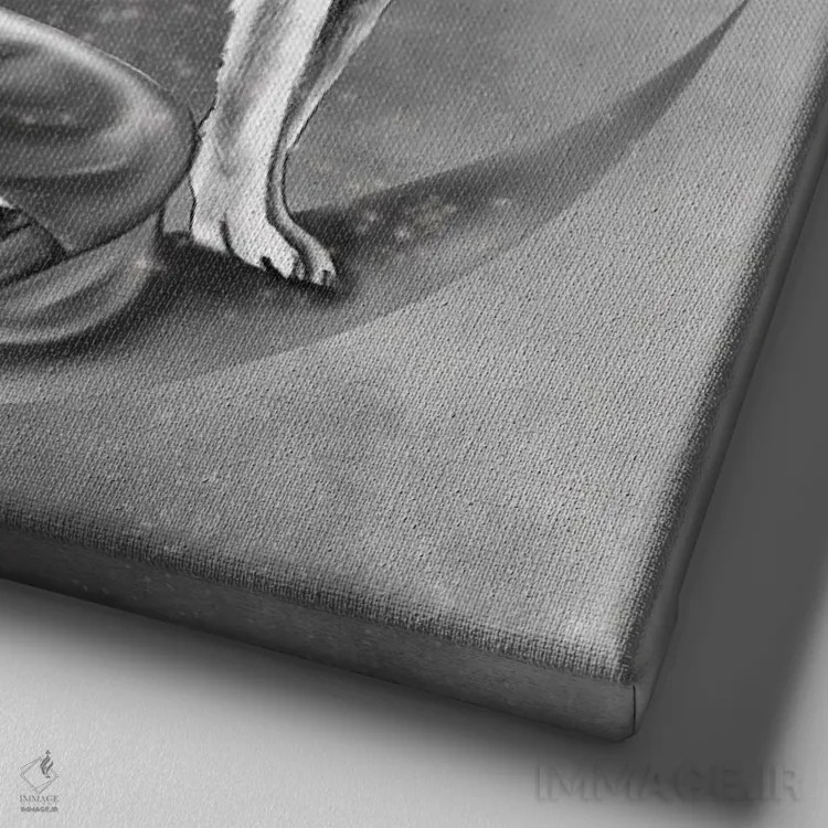 تابلو کریستال ماه اثر آندریا هرنیاک - نمای نزدیک بافت بوم