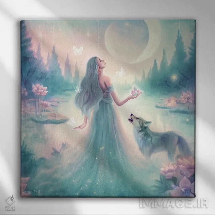 تابلو زیباییِ شکوفا اثر آندریا هرنیاک - نمای روبهرو روی دیوار