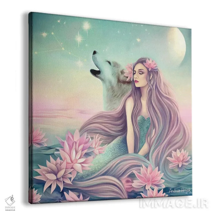 تابلو پری دریایی (سیرن) اثر آندریا هرنیاک - نمای پرسپکتیو محصول