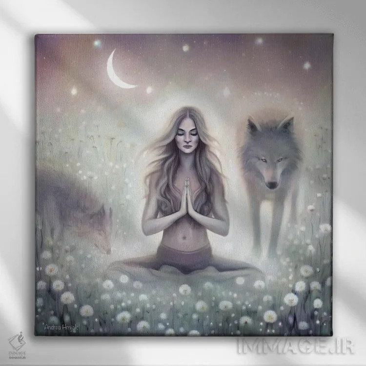 تابلو قاصدک اثر آندریا هرنیاک - نمای روبهرو روی دیوار