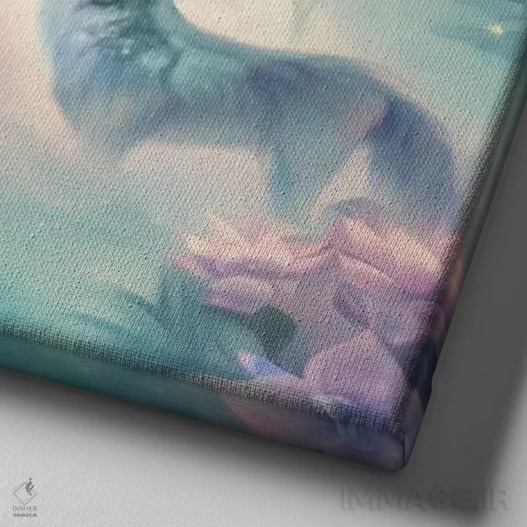 تابلو زیباییِ شکوفا اثر آندریا هرنیاک - نمای نزدیک بافت بوم