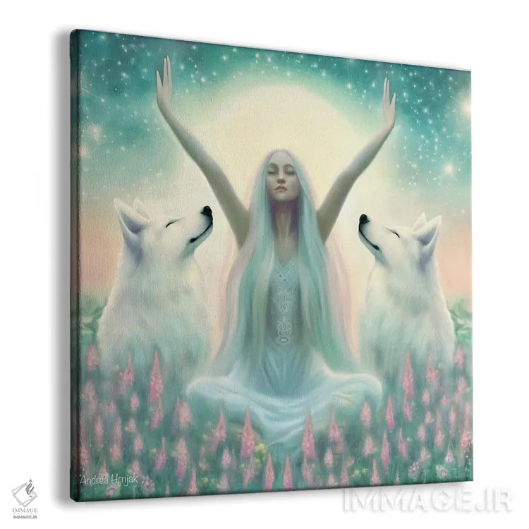 تابلو زن دانا اثر آندریا هرنیاک - نمای پرسپکتیو محصول