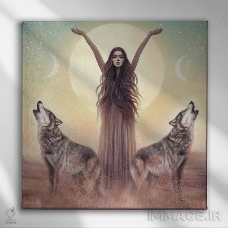 تابلو شگفتی بیابان اثر آندریا هرنیاک - نمای روبهرو روی دیوار