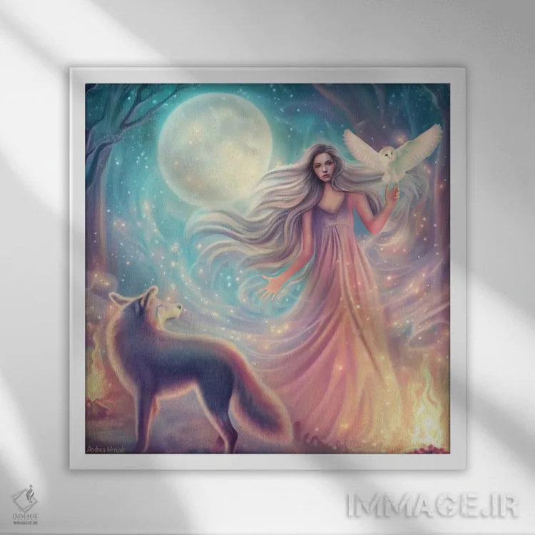 تابلو افسونشده اثر آندریا هرنیاک - نمای قابدار سفید