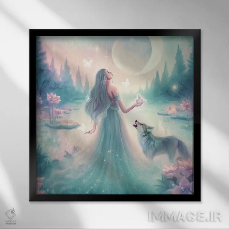 تابلو زیباییِ شکوفا اثر آندریا هرنیاک - نمای قابدار مشکی