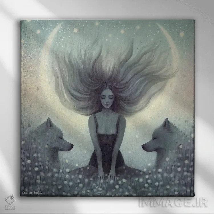 تابلو جادوی قاصدک اثر آندریا هرنیاک - نمای روبهرو روی دیوار