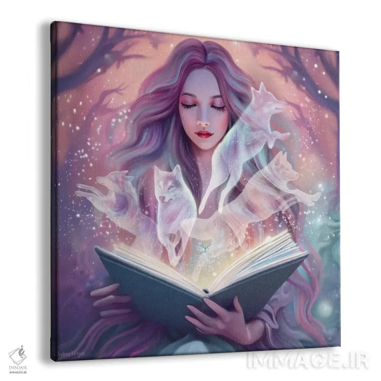 تابلو کتاب جادو اثر آندریا هرنیاک - نمای پرسپکتیو محصول