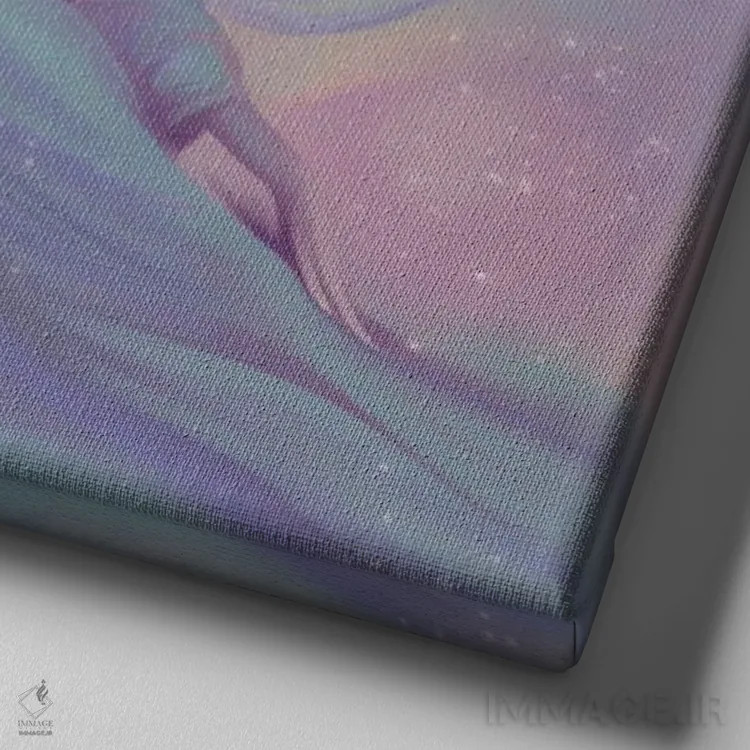 تابلو ماه گوزن اثر آندریا هرنیاک - نمای نزدیک بافت بوم