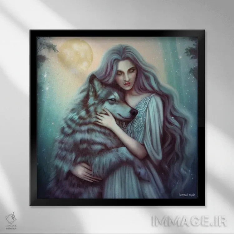 تابلو نیمههای گمشده (روحهای جفت) اثر آندریا هرنیاک - نمای قابدار مشکی