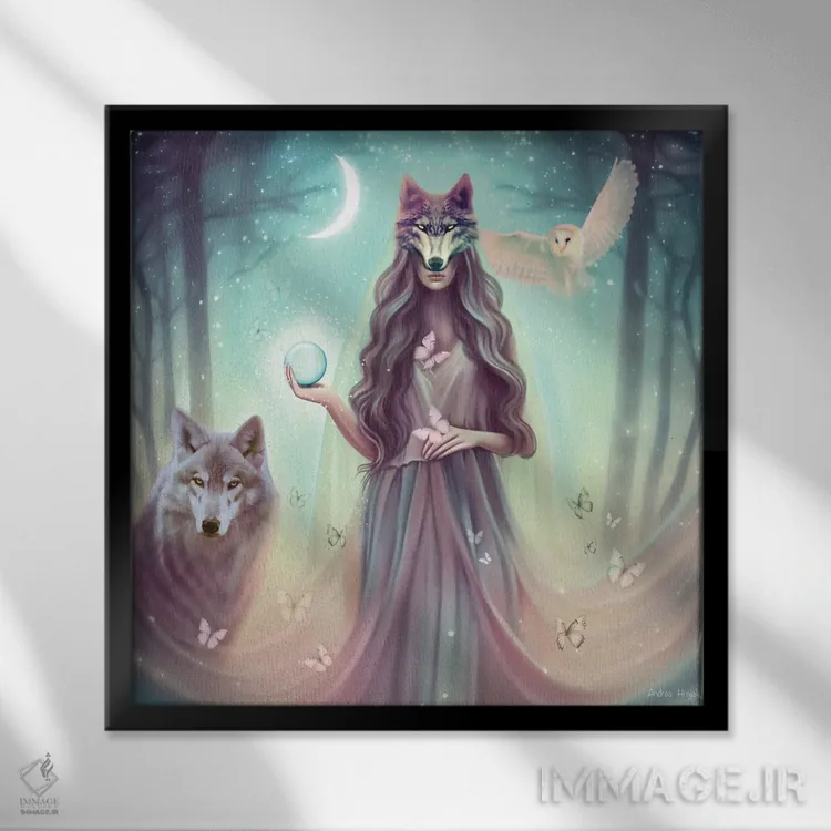 تابلو گوی کریستالی اثر آندریا هرنیاک - نمای قابدار مشکی