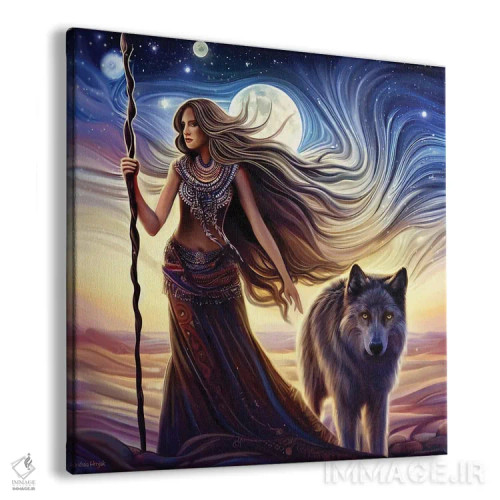 تابلو ملکهٔ بیابان اثر آندریا هرنیاک - نمای پرسپکتیو محصول