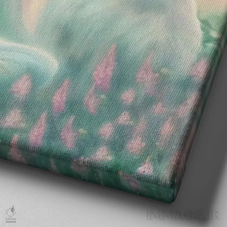 تابلو زن دانا اثر آندریا هرنیاک - نمای نزدیک بافت بوم