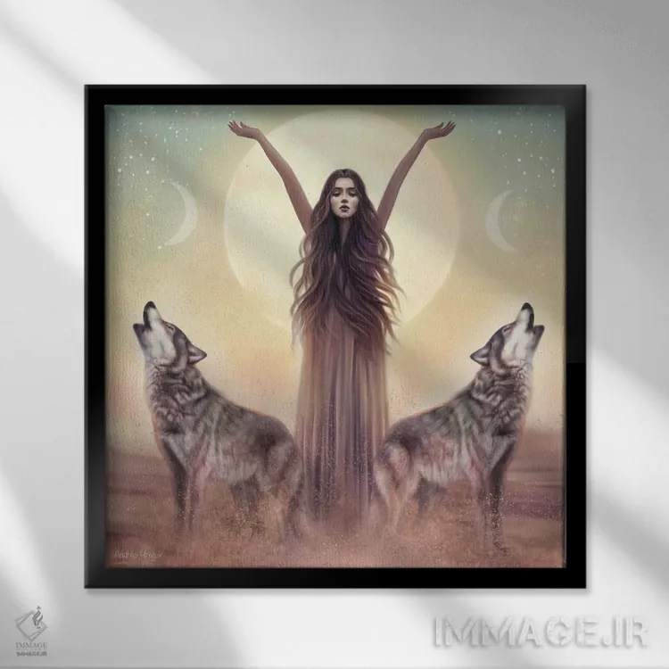 تابلو شگفتی بیابان اثر آندریا هرنیاک - نمای قابدار مشکی