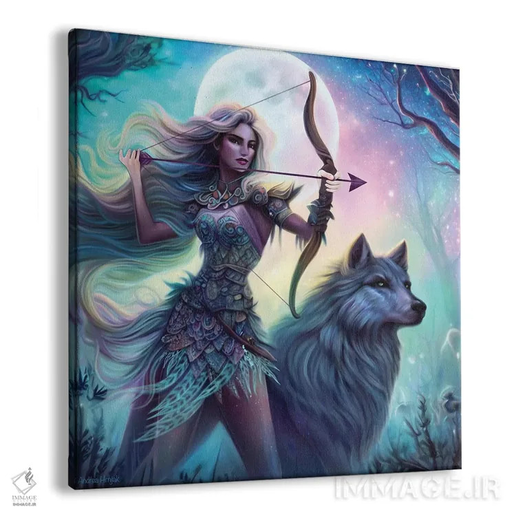 تابلو جنگجو جنگل اثر آندریا هرنیاک - نمای پرسپکتیو محصول