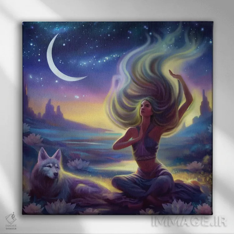 تابلو بیابان افسونشده اثر آندریا هرنیاک - نمای روبهرو روی دیوار