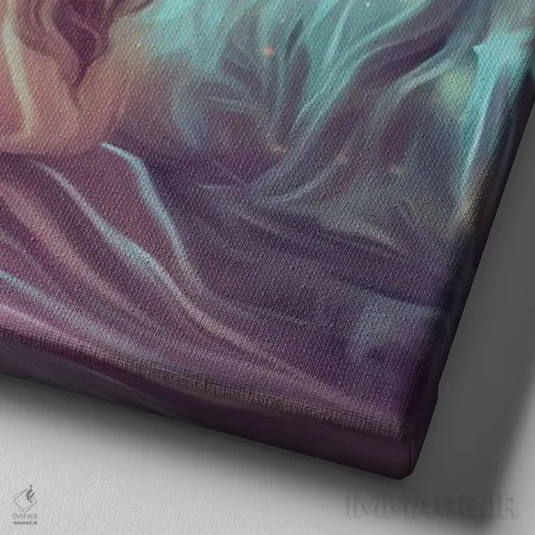 تابلو آینه آینه اثر آندریا هرنیاک - نمای نزدیک بافت بوم