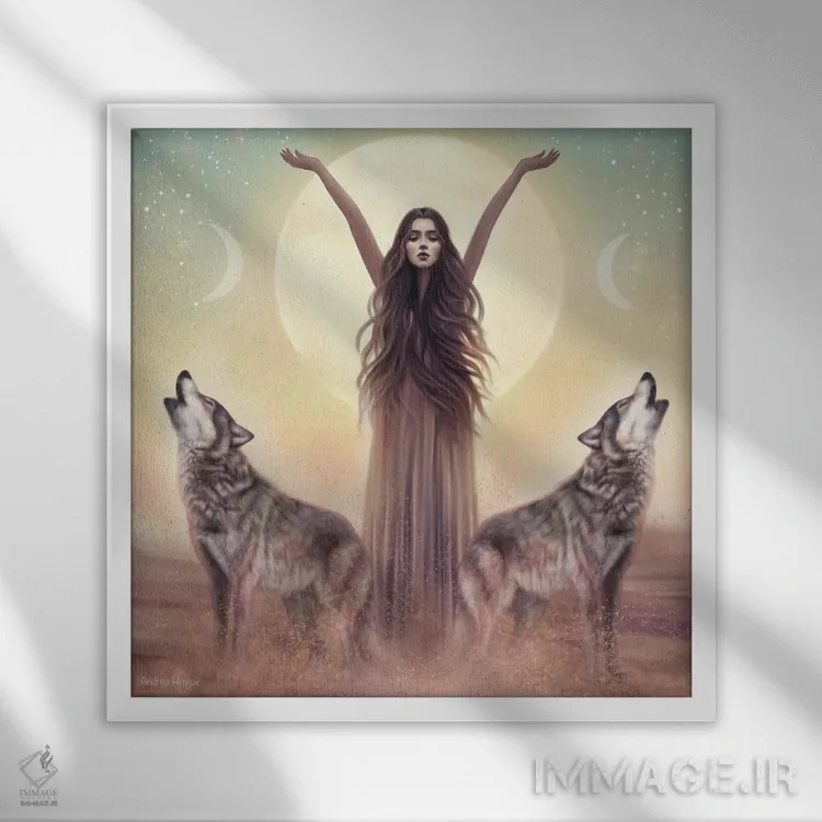 تابلو شگفتی بیابان اثر آندریا هرنیاک - نمای قابدار سفید