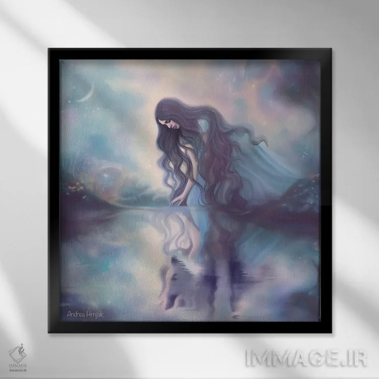 تابلو برخورد جادویی اثر آندریا هرنیاک - نمای قابدار مشکی